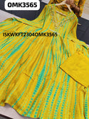 Shibori Printed Rayon Kaftan With Shantoon Pant-ISKWKFT2304OMK3565