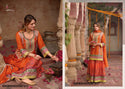 Embordered Chinon Kurti With Digital Printed Sharara And Dupatta-ISKWSH020567511