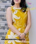 Kalamkari Printed Cotton A-Line Kurti With Palazzo-ISKWKU0805PPC/D1919