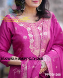 Banarasi Weaved Silk Kurti With Pant And Dupatta-ISKWSU1005PPC/D1834