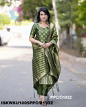 Banarasi Weaved Chanderi Silk Kurti With Pant And Banarasi Dupatta-ISKWSU1005PPC/D1932