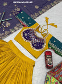 Embroidered Cotton Lehenga With Blouse And Georgette Dupatta-ISKWNAV26062431