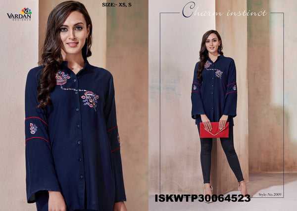 Sequined Rayon Top-ISKWTP30064523