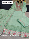 Embroidered Rayon Schiffli Kurti With Pant And Dupatta-ISKWSU1707OMK1856
