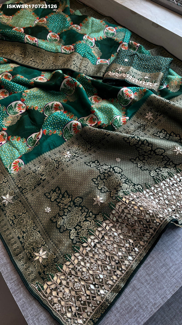 Banarasi Weaved Munga Silk Saree With Blouse-ISKWSR170723126