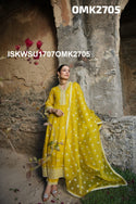 Embroidered Organza Anarkali Kurti With Pant And Dupatta-ISKWSU1707OMK2705
