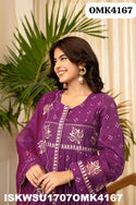Digital Bandhani Printed Malmal Chanderi Kurti With Shantoon Pant And Organza Dupatta-ISKWSU1707OMK4167