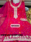 Bandhani Printed Georgette Kurti With Sharara And Net Dupatta-ISKWSH2107NP3685