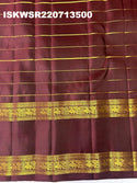 Kanchipuram Handloom Silk Saree With Contrast Blouse-ISKWSR220713500
