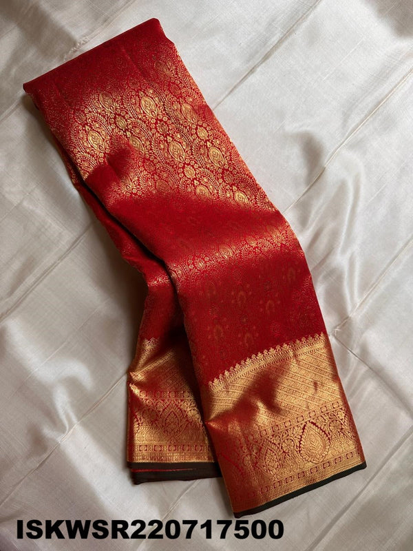 Kanchipuram Handloom Silk Saree With Blouse-ISKWSR220717500