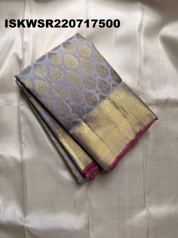 Kanchipuram Handloom Silk Saree With Blouse-ISKWSR220717500
