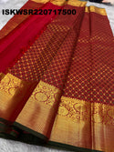 Kanchipuram Handloom Silk Saree With Blouse-ISKWSR220717500