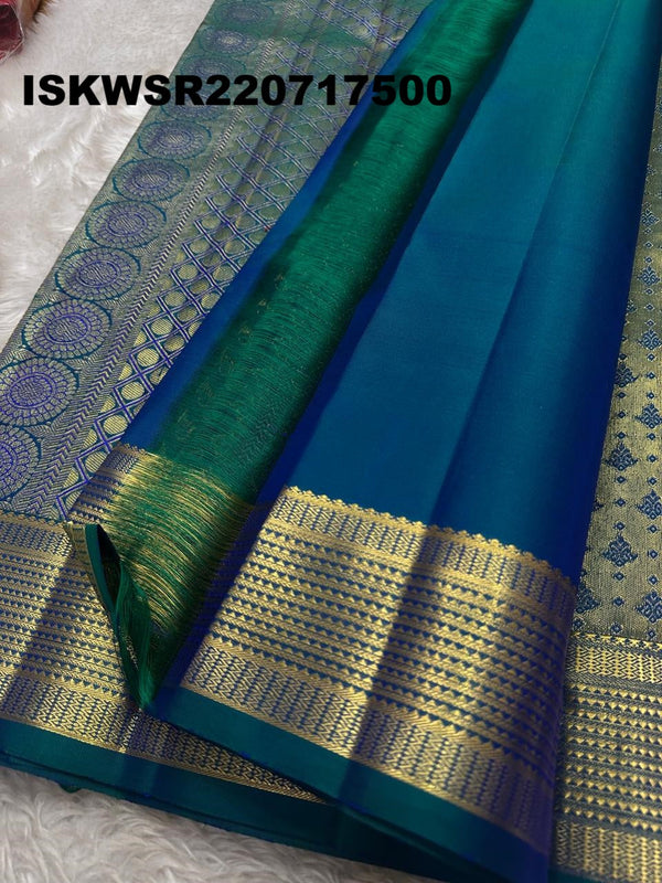 Kanchipuram Handloom Silk Saree With Blouse-ISKWSR220717500