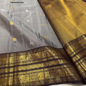 Kanchipuram Handloom Silk Saree With Vintage Blouse-ISKWSR220712290