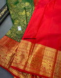 Kanchipuram Handloom Silk Saree With Contrast Blouse-ISKWSR220721600