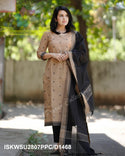 Handloom Cotton Kurti With Cotton Pant And Handloom Cotton Dupatta-ISKWSU2807PPC/D1468