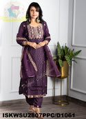 Banarasi Weaved Chanderi Silk Kurti With Silk Pant And Organza Dupatta-ISKWSU2807PPC/D1061
