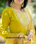 Embroidered Silk Kurti With Pant And Digital Printed Dupatta-ISKWSU2807PPC/D1704