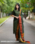 Cotton Silk Kurti With Pant And Dupatta-ISKWSU2807PPC/D2001