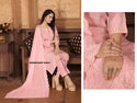Embroidered Chanderi Kurti With Pant And Dupatta-ISKWSU290734221