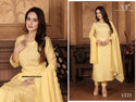 Embroidered Chanderi Kurti With Pant And Dupatta-ISKWSU290734221