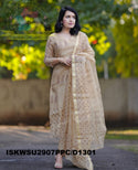 Block Printed Kota Doriya Kurti With Cotton Pant And Doriya Dupatta-ISKWSU2907PPC/D1301