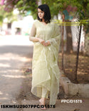 Embroidered Kota Doriya Kurti With Cotton Pant And Dupatta-ISKWSU2907PPC/D1575