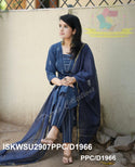 Hand Weaved Cotton Kurti With Pant And Kota Doriya Dupatta-ISKWSU2907PPC/D1966