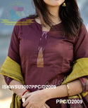 Ikkat Printed Silk Kurti With Pant And Dupatta-ISKWSU3007PPC/D2009