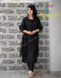Embroidered Cotton Kurti With Pant And Dupatta-ISKWSU3007PPC/D1955