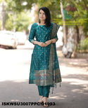 Banarasi Weaved Chanderi Silk Kurti With Silk Pant And Banarasi Dupatta-ISKWSU3007PPC/D1993