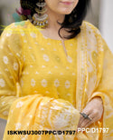 Jamdani Hand Weaved Cotton Kurti With Pant And Dupatta-ISKWSU3007PPC/D1797