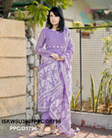 Jamdani Hand Weaved Cotton Kurti With Pant And Dupatta-ISKWSU3007PPC/D1796