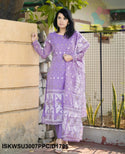 Jamdani Hand Weaved Cotton Kurti With Pant And Dupatta-ISKWSU3007PPC/D1796