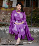 Embroidered Cotton Kurti With Pant And Malmal Cotton Dupatta-ISKWSU3007PPC/D1860