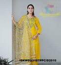 Khadi Cotton A-Line Kurti With Palazzo And Hand Block Printed Kota Doriya Dupatta-ISKWSU3107PPC/D2010