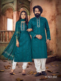 Cotton Couple Kurta And Kurti Set