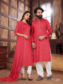 Cotton Couple Kurta And Kurti Set