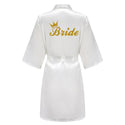 Wedding Bride Bridesmaid Robes Dressing Gown Sexy Women Bathrobe Night shirts Short Sleepwear Women Flower Kimono Plus Size - Ishaanya