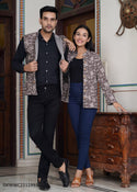 Bagru Printed Men's And Women Cotton Jacket-ISKWWC2211993