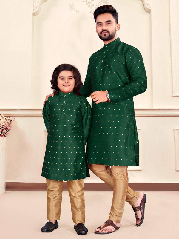 Men's And Kid's Kurta Pajama Set - Ishaanya