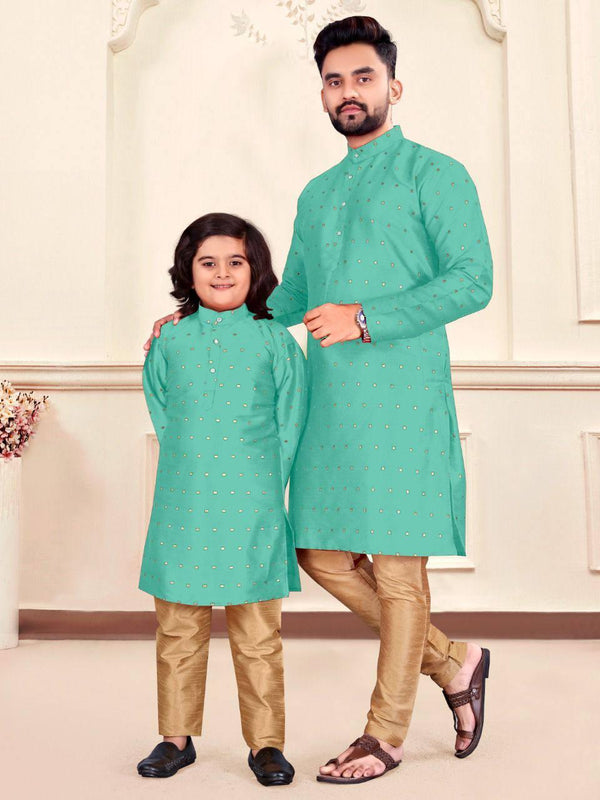 Men's And Kid's Kurta Pajama Set - Ishaanya