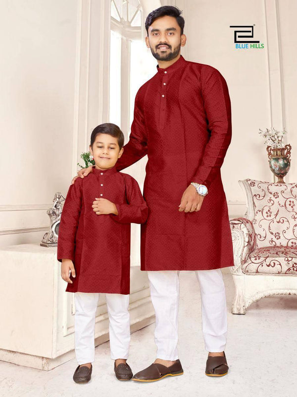 Men's And Kid's Kurta Pajama Set - Ishaanya