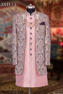 Men's Velvrt Kurta With Silk Pant And Jacket-ISKM19121546