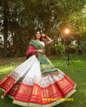 Digital Printed Butter Silk Lehenga With Blouse And Dupatta-ISKWNAV25011051