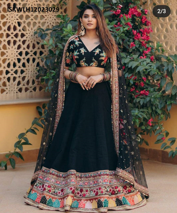 Georgette Lehenga With Blouse And Net Dupatta-ISKWLH12023029