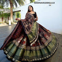 Digital Printed Butter Silk Lehenga With Blouse And Dupatta-ISKWNAV0103KS1113