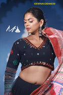 Cotton Lehenga With Jacquard Stripe Blouse And Chinon Dupatta-ISKWNAV26044030