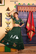 Cotton Lehenga With Blouse And Bandhej Printed Gaji Silk Dupatta-ISKWNAV11054231