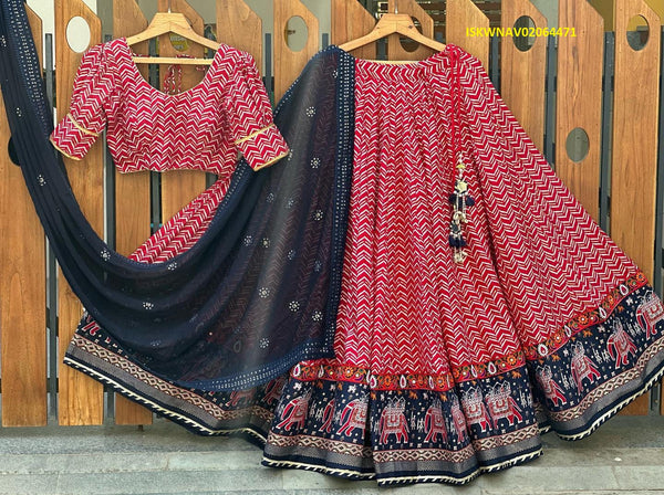 Digital Printed Butter Silk Lehenga With Blouse And Dupatta-ISKWNAV02064471